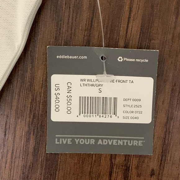 Eddie Bauer willpower tie front tank top